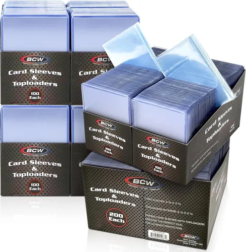 Vista 9 de BCW Combo de fundas para tarjetas y cargadores superiores, estándar de 20