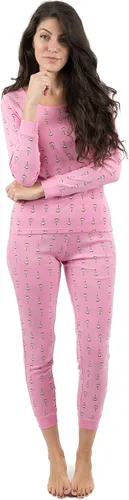 Vista 2 de Leveret piyama estampado de 2partes, 100% algodón, para mujer (Talla XS-XL)