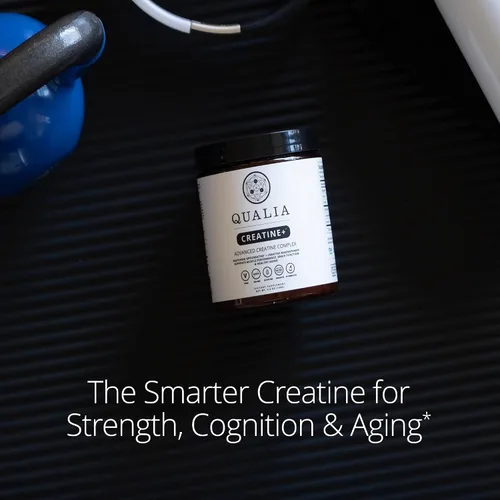Vista 6 de Qualia Creatine Complejo Avanzado de Creatina 2 Fuentes + Magnesio Absorción Optimizada Rendimiento Muscular, Función Cerebral