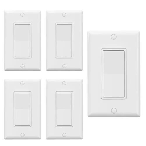 Vista 11 de ELEGRP Interruptor de luz decorativo de 4 vías, 15 amperios, 120-277 voltios, interruptor de pared basculante decorativo de CA de repuesto