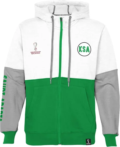 Vista 15 de Outerstuff Sudadera internacional de fútbol para hombre Copa Mundial de la FIFA Panel de contraste de país con capucha de forro polar