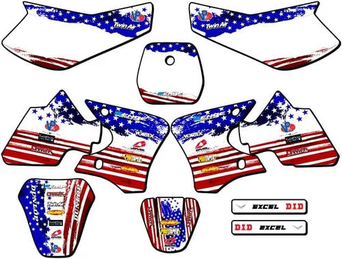 Vista 6 de Kit de base gráfica TTR 90 Merica Grey Senge 2000-2008 compatible con Yamaha