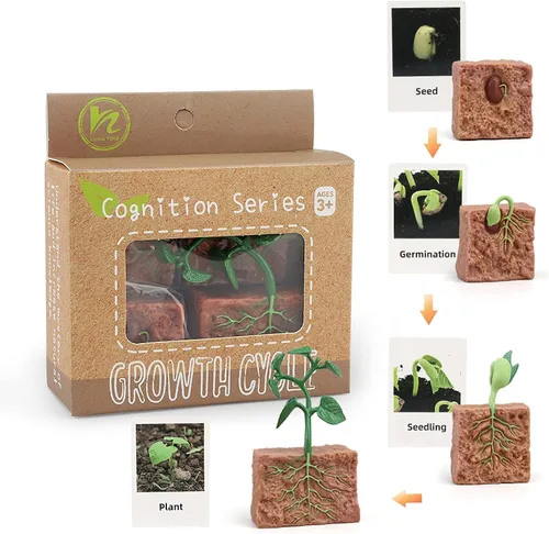 Vista 13 de Figuras del Ciclo de Vida de Animales Montessori con Tarjetas Flash, Juguetes de Figuritas de Animales Realistas, Juego Educativo de Emparejamiento