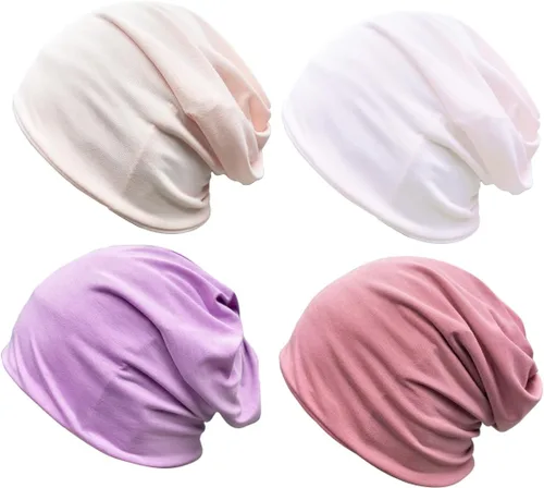 Vista 31 de JarseHera Gorro holgado de mujer con encaje de algodón, gorros para quimioterapia, gorros para el cáncer, turbante