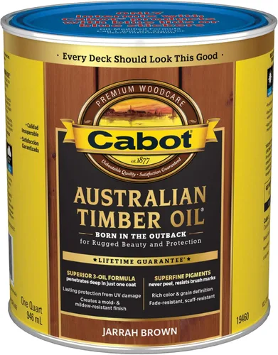 Vista 25 de Cabot Aceite de madera australiano, natural, 1 cuarto de galón