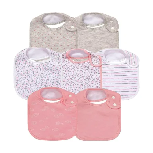 Vista 9 de Paquete de 7 baberos de algodón absorbentes para bebés, para babeo y dentición