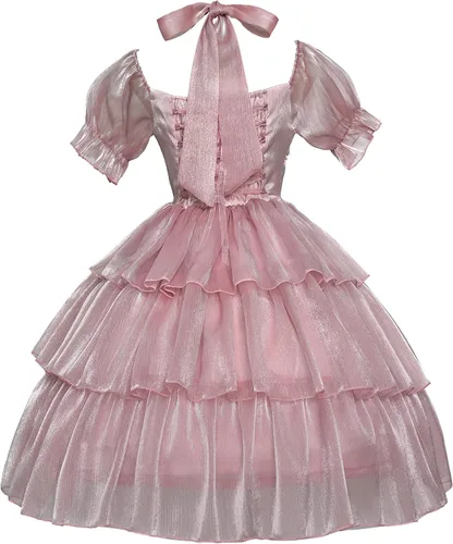 Vista 3 de Womems Elegant Solid Color Party Dress Puff SleeveSleeveless Halter Dress