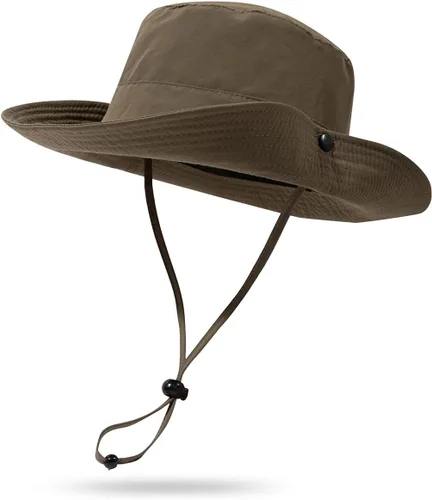Vista 11 de CLAPE Sombrero de pescador para exteriores, impermeable, UPF 50+, ala Boonie para mujeres y hombres, ligero para senderismo, safari, sombrero