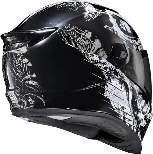 Vista 6 de ScorpionEXO Covert FX - Casco integral para motocicleta adulto estilo Street Fighter - bolsillos para altavoces con Bluetooth, certificación DOT ECE