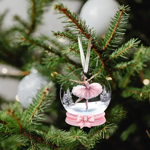Vista 4 de MAPDTWO Adorno de Bailarina - Adornos de Bailarina para Árbol de Navidad - Adorno de Baile - Regalos de Ballet para Niñas, Niños - Regalos
