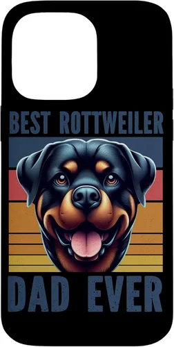 Vista 21 de Rottweiler Dad Rottie Father Dog Parent Father's Day Retro Case for iPhone 16