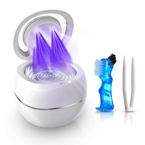Vista 8 de Máquina limpiadora ultrasónica de retenedores – Limpiador dental de alta calidad de 42 kHz para dentaduras, retenedores, joyas y más – Tanque de 6.1