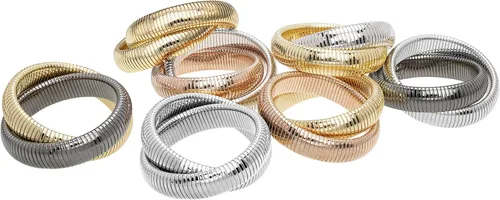 Vista 2 de JANIS BY JANIS SAVITT Triple Cobra Pulsera, Oro