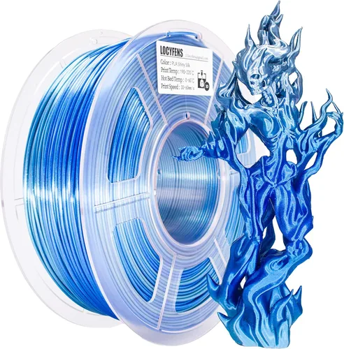 Vista 19 de Filamento para Impresora 3D PLA, Filamento PLA Arcoíris 1.75mm +/-0.02mm, Filamento PLA de Seda de Doble Color, Paquete de Filamento 3D Coextruido 2