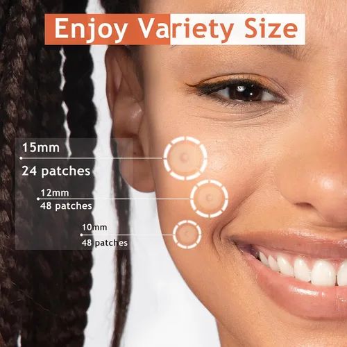 Vista 6 de Ultra - Parches de espinillas hidrocoloides, 120 unidades Acne Patch for Covering Zits and Blemishes Breakouts Spot Acne Dots Stickers for Face