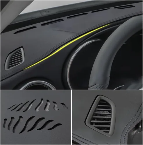 Vista 4 de 1 unids nueva cubierta de cuero negro tablero de coche cubierta antideslizante estera para Jaguar XF 2008 2009 2010 2011 2012 2013 2014 2015