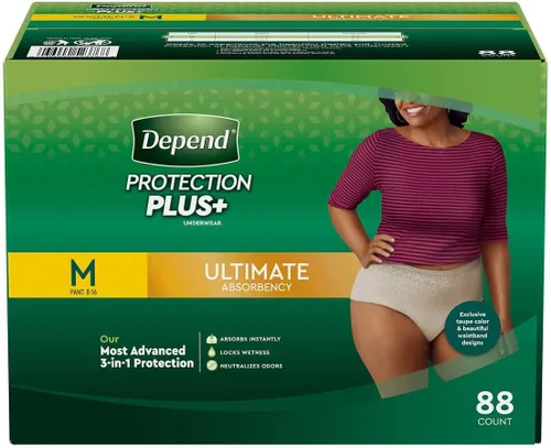 Vista 11 de Depend Ropa interior desechable de protección fresca Pretina femenina Estilo pequeño, 47915, máximo, 38 Ct