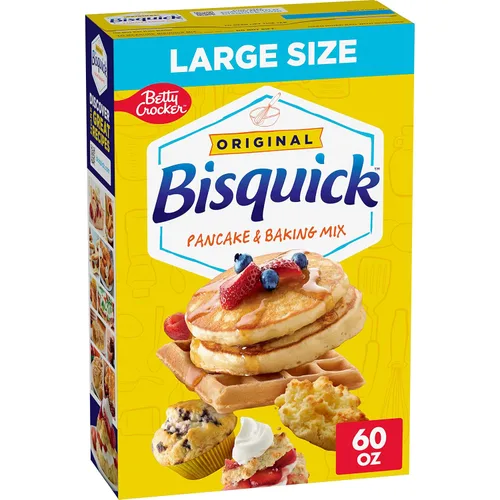 Vista 11 de Betty Crocker Bisquick - Mezcla para panqueques y hornear, original, hace alrededor de 30 panqueques, 20 onzas