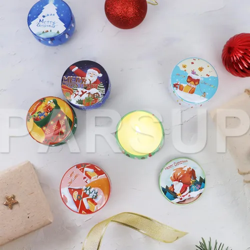 Vista 7 de Paquete de 12 velas perfumadas de Navidad, velas de tarro de 2.5 onzas, juego de 12 velas perfumadas de Navidad con fragancias navideñas