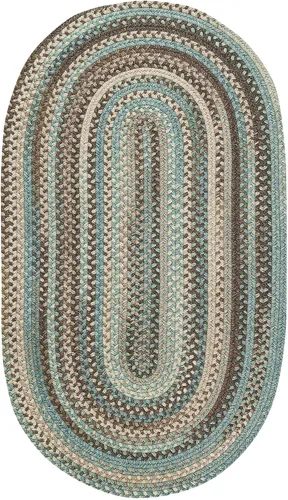 Vista 26 de Capel American Heritage Barn Blue Alfombra Trenzada de Cesta de 0' 12" Azul granero