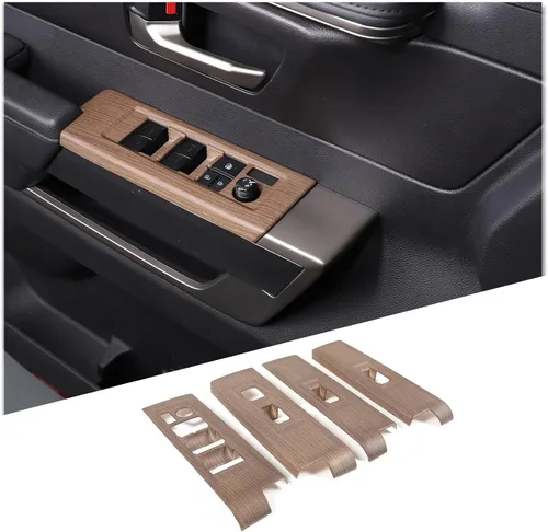 Vista 13 de Cubierta protectora para panel de botón de elevación de ventana de puerta de automóvil compatible con Toyot@Tundra/Sequoia 2022-2024, cubierta