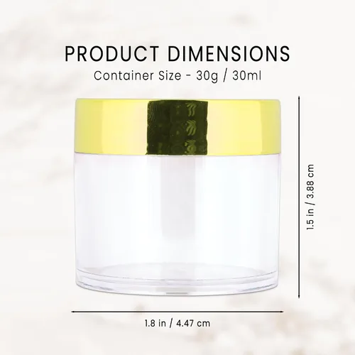 Vista 4 de Beauticom 12 recipientes transparentes redondos de acrílico de 1 onza con tapa superior plana, para cremas, lociones, maquillajes, cosméticos