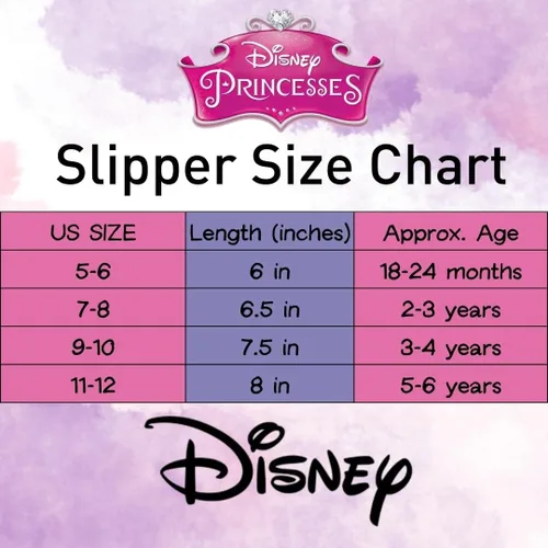 Vista 6 de Disney Pantuflas de princesa para niñas - Pantuflas peludas enredadas, sirenita, la bella y la bestia (talla 5-10 niñotalla 11-12 niña)