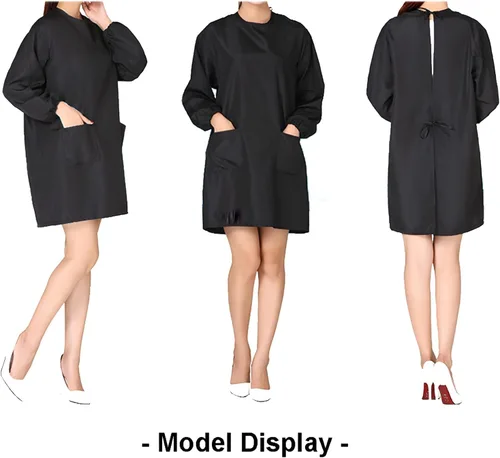 Vista 3 de TOPTIE Chaqueta impermeable para peluquería para mascotas, delantal con 2 bolsillos