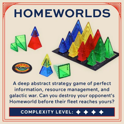 Vista 2 de Looney Labs Homeworlds Pyramid Strategy Game - Deep Space Warfare para dos jugadores