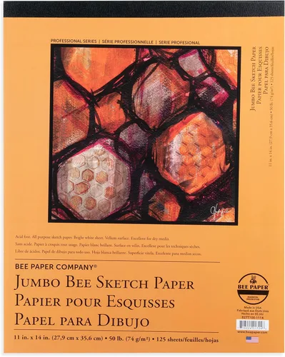 Vista 7 de Bee Paper - Bloc de papel de boceto de abejas jumbo de 9 x 12 pulgadas, 125 hojas