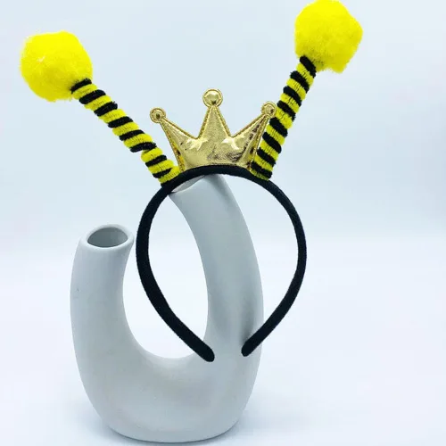 Vista 4 de CHILTINA Diadema de abeja, antena de abeja, banda para el pelo, aro para el cabello, accesorio