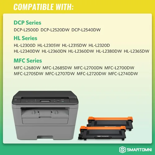 Vista 2 de TN660 - Cartucho de tóner compatible para Brother TN660 TN630 Cartucho de tóner negro para Brother DCP-L2520DW L2540DW HL-L2300D L2320D L2340DW