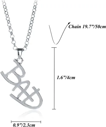 Vista 3 de Collar colgante para fanáticos, hombres y mujeres, joyería conmemorativa, collares, Zinc, Diamantes de imitación