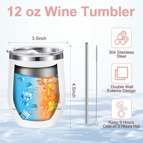 Vista 3 de Bokon Juego de 30 regalos de agradecimiento a los empleados de 12 onzas con texto en inglés "May You Be Proud" Sign Stainless Steel Tumbler Rainbow