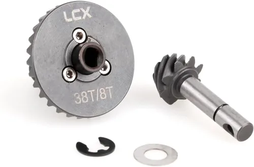 Vista 4 de LCX Carreras 1/10th RC Crawler Car Heavy Duty AR44 Bevel Gear Set 30T/8T para Axial SCX10 II 90046 90047 SCX10 III Capra UTB, actualizaciones Piezas