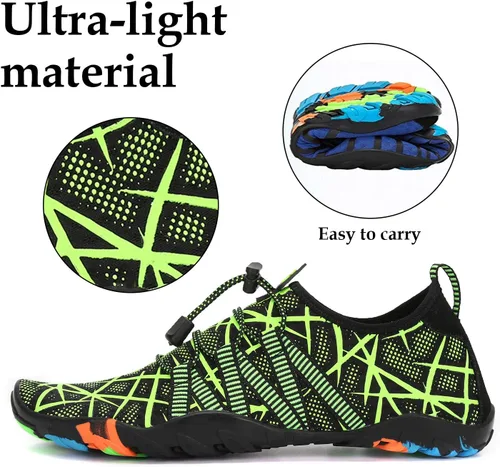 Vista 3 de Zapatos de agua para hombre y mujer, zapatos acuáticos descalzos, de secado rápido, para playa, natación, buceo, kayak, surf, deportes acuáticos