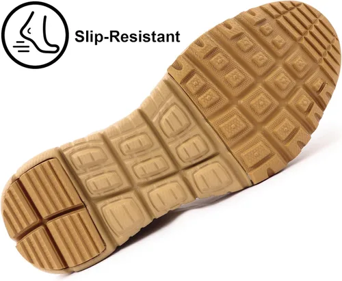 Vista 6 de Botas tácticas para hombre, ligeras, militares, de combate, impermeables, cómodas para el trabajo y la seguridad