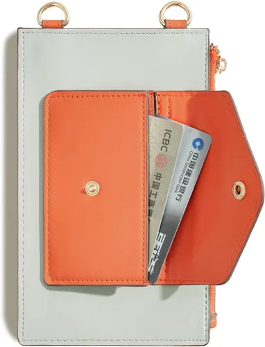 Vista 4 de ROWNYEON Monederos pequeños para teléfono celular para hombres y mujeres, portátil, ligero, casual, diario, para viajes, tarjetero de crédito