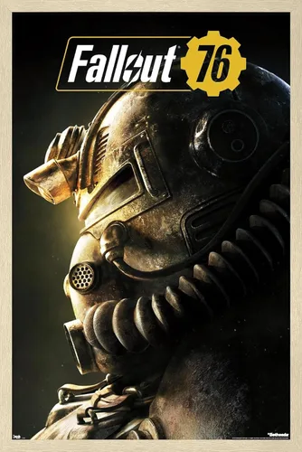 Vista 7 de Trends International Fallout: 76 - Helmet Close-Up Wall Poster, 22.4L x 14.7W, Barnwood Framed Version Versión enmarcada Barnwood