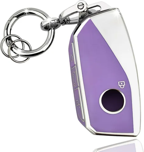 Vista 7 de Funda para llavero OLLEN con anillo, compatible con BMW 2023 2024 2025~arriba Nueva Serie 5/7 740i 760i X1 X2 X3 X5 X6 X7 XM IX IX3 I5 I7, etc.