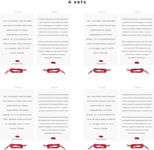 Vista 12 de Red String of Fate Bracelet - Anniversary Gift Couples - Boyfriend Girlfriend Matching Bracelets - Husband Wife Couple Jewelry - Pulseras Hilo Rojo