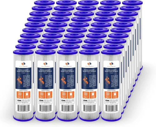 Vista 10 de Aquaboon Filtro de agua plisado de 1 micrón, 10 x 2.5 pulgadas, cartucho de repuesto de filtro de sedimentos para toda la casa compatible