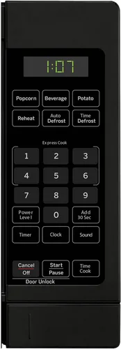Vista 5 de GE Horno microondas para encimera, compacto de 0.7 pies cúbicos, capacidad de 700 vatios, 6 ajustes de cocción automática, tecnología de bloqueo