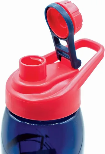 Vista 3 de Spider-Man Marvel Miles Morales - Botella de agua deportiva de 28 onzas, jarra de agua de plástico sin BPA con tapa superior de rosca a prueba