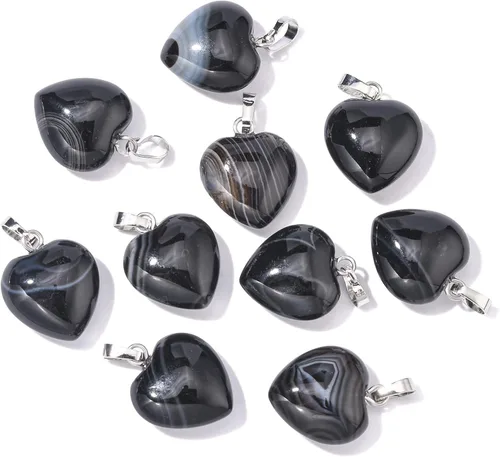 Vista 13 de LiQunSweet 10 piezas de eslabones de piedras preciosas de cristal de amatista natural, enlaces envueltos en alambre con alambres de latón dorado
