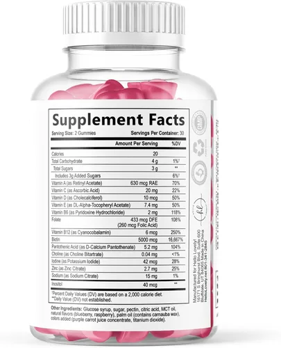Vista 9 de Hello Lovely - Gomitas de vitaminas para el cabello con biotina, 5000 mcg de vitaminas E y C que apoyan el crecimiento del cabello, vegetariano