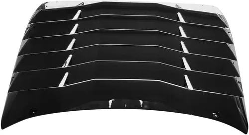Vista 6 de IKON MOTORSPORTS, Rejillas de ventana trasera compatibles con Honda Civic Sedan 2016-2021, estilo IKON color negro brillante, cubierta solar ABS