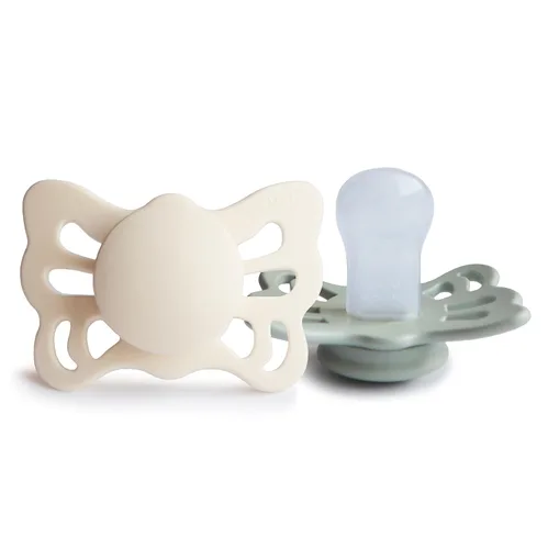 Vista 14 de FRIGG Butterfly Anatomical SilkySoft - Chupete de silicona para bebé, fabricado en Dinamarca, sin BPA (cedro/rosa bebé, 0-6 meses)