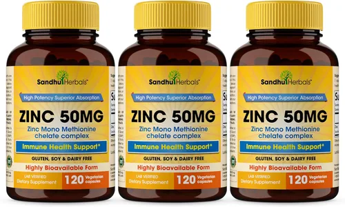Vista 9 de Cápsulas de zinc de 50 mg para hombres y mujeres, 60 unidades Suplementos de zinc altamente absorbibles para apoyo del sistema inmunológico