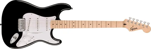 Vista 11 de Guitarra eléctrica Squire Sonic Stratocaster, Sunburst de 2 colores, diapasón de madera de arce, protector blanco